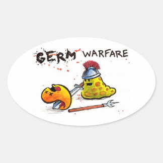 Adesivo Oval Vinheta Germ Warfare