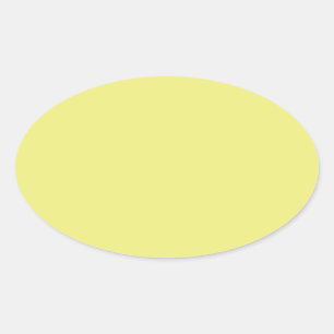 Adesivo Oval Vinheta Oval Amarelo de Pasto Claro