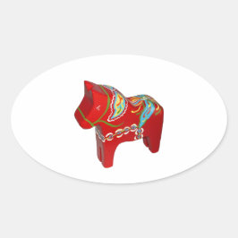 Adesivo Oval Vinheta Oval Dala Horse Chunky
