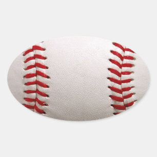 Adesivo Oval Vinheta Oval de Baseball