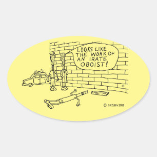 Adesivo Oval Vinheta Oval de Ensaio de Parede