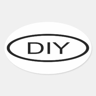 Adesivo Oval Vinheta Oval de Estilo Euro DIY