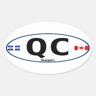 Adesivo Oval Vinheta Oval de Estilo Euro do Quebec