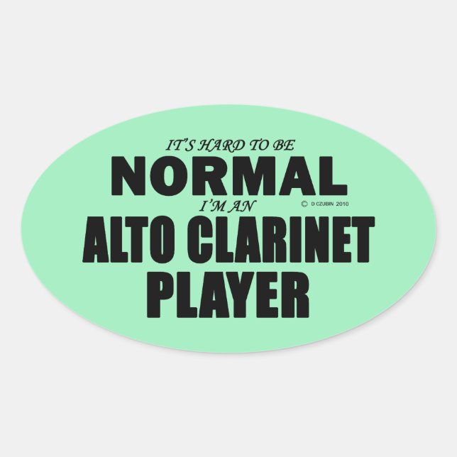 Adesivo Oval Vinheta Oval Do Alto Clarinet (Frente)
