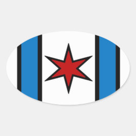 Adesivo Oval Vinheta oval do escudo moderno