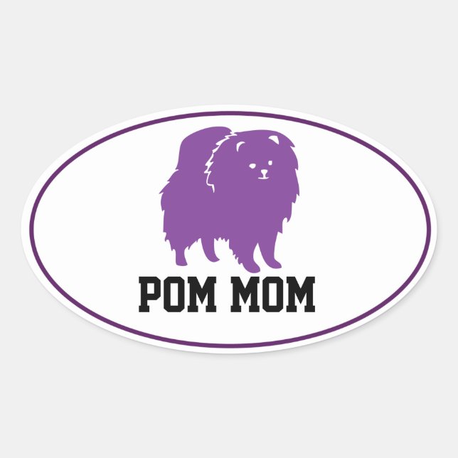 Adesivo Oval Vinheta Oval - Mãe Pom (Frente)