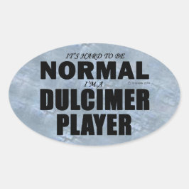 Adesivo Oval Vinheta Oval Normal Dulcimer Player