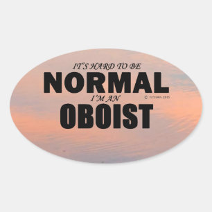 Adesivo Oval Vinheta Oval Oboista Normal