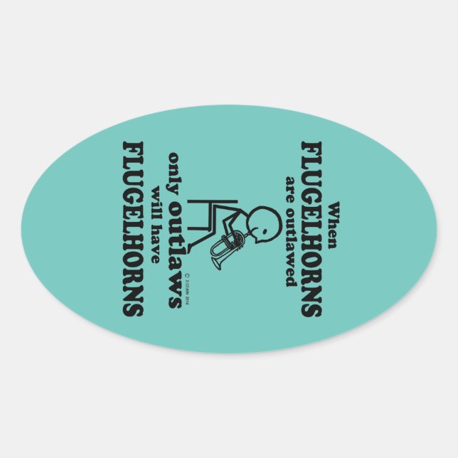 Adesivo Oval Vinheta Oval Sem Flugelhorns (Frente)