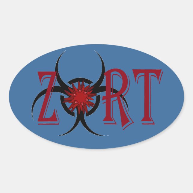 Adesivo Oval Vinheta Oval Z.O.R.T. (Frente)