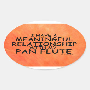 Adesivo Oval Vinheta Pan Flute Oval com Relação Significativa