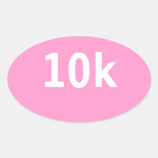 Adesivo Oval Vinheta Race 10k ou Walk Oval (Frente)
