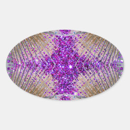 Adesivo Oval Vinhetas Futuralistas Dispersas