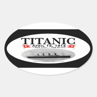 Adesivo Oval Vinhetas Oval de Navio Fantástico Titanic (frontei