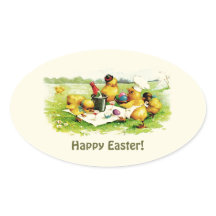 Vintage Chicken Family Gift Stickers