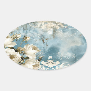 Adesivo Oval Vintage Dark Gothic