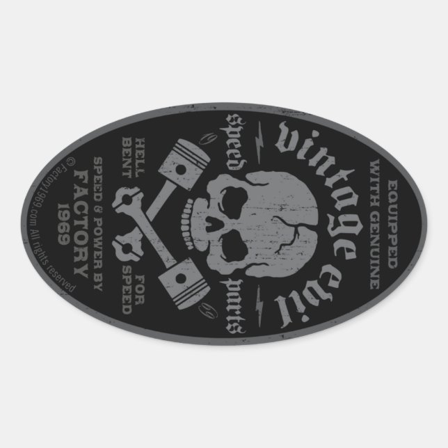 Adesivo Oval Vintage Mau 014A (Frente)