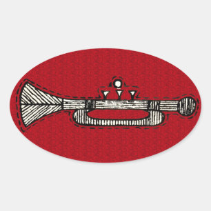 Adesivo Oval Vintage Ornaments