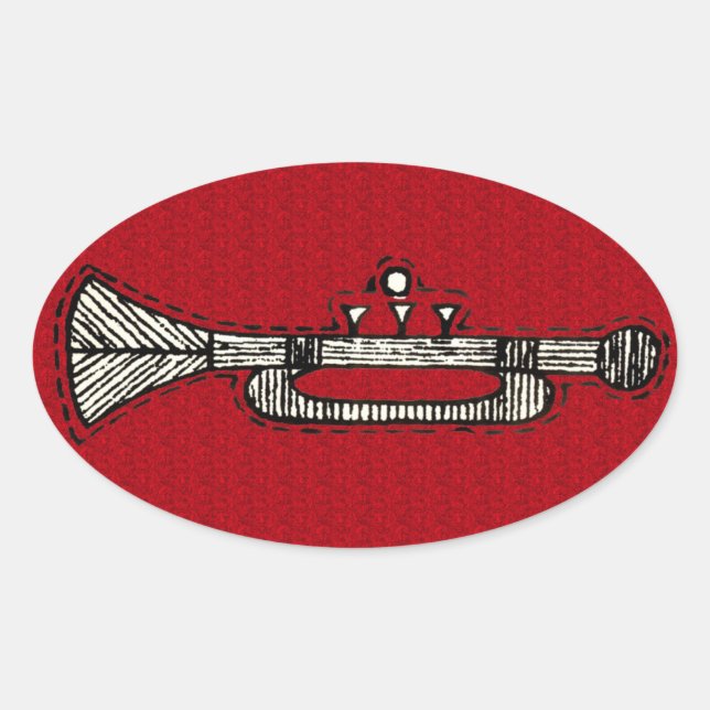 Adesivo Oval Vintage Ornaments (Frente)