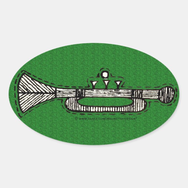 Adesivo Oval Vintage Ornaments (Frente)