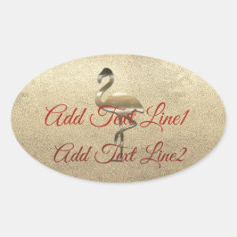 Adesivo Oval Vista de Feriado Dourado Retroativo