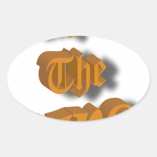 Adesivo Oval Viva O Rei Belo Design transparente