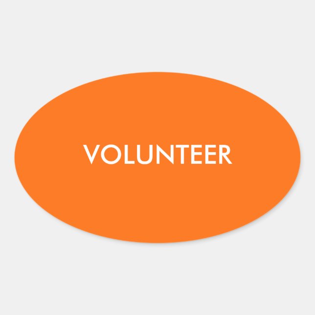 ADESIVO OVAL VOLUNTÁRIO (Frente)