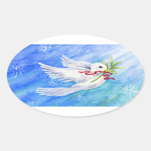 Adesivo Oval Vovó de Natal dos Stickers