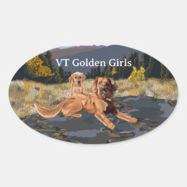 Adesivo Oval VT Ouro Girls Sticker