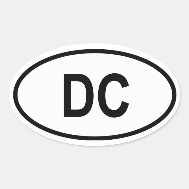 Adesivo Oval Washington "DC" (Frente)