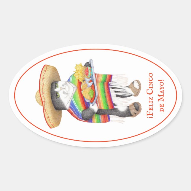 Adesivo Oval WENDELITO Cinco de Mayo Oval Stickers (Frente)