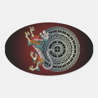 Adesivo Oval White Tiger 01