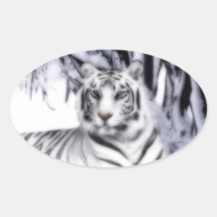 Adesivo Oval WhiteTiger