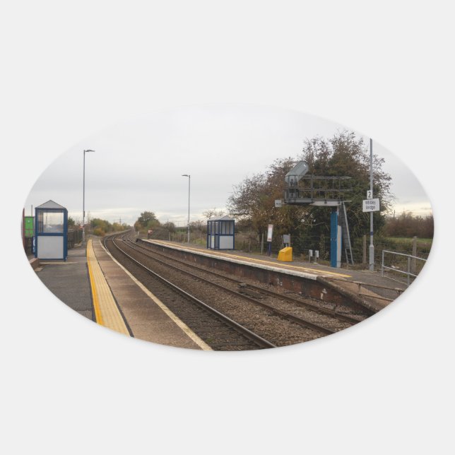 Adesivo Oval Whitley Bridge Railway Station (Frente)
