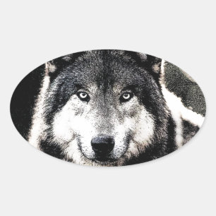 Adesivo Oval Wilf Eyes Oval Sticker
