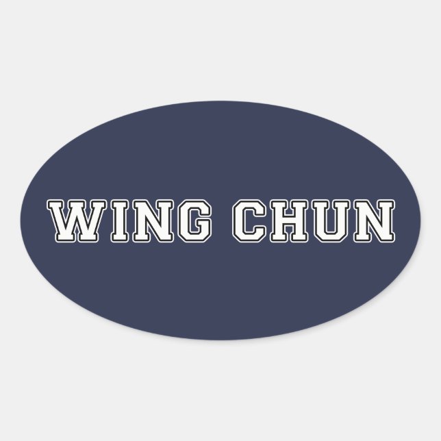 Adesivo Oval Wing Chun (Frente)