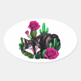 Adesivo Oval Wolf24: