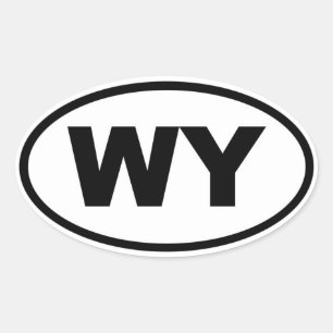 Adesivo Oval WY Wyoming