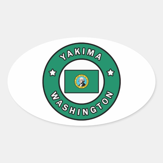 Adesivo Oval Yakima Washington (Frente)