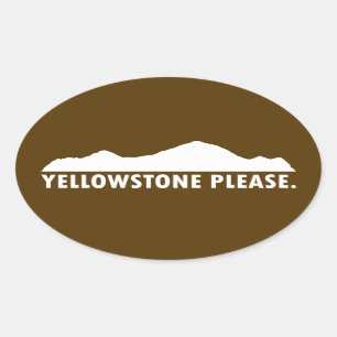 Adesivo Oval Yellowstone, por favor