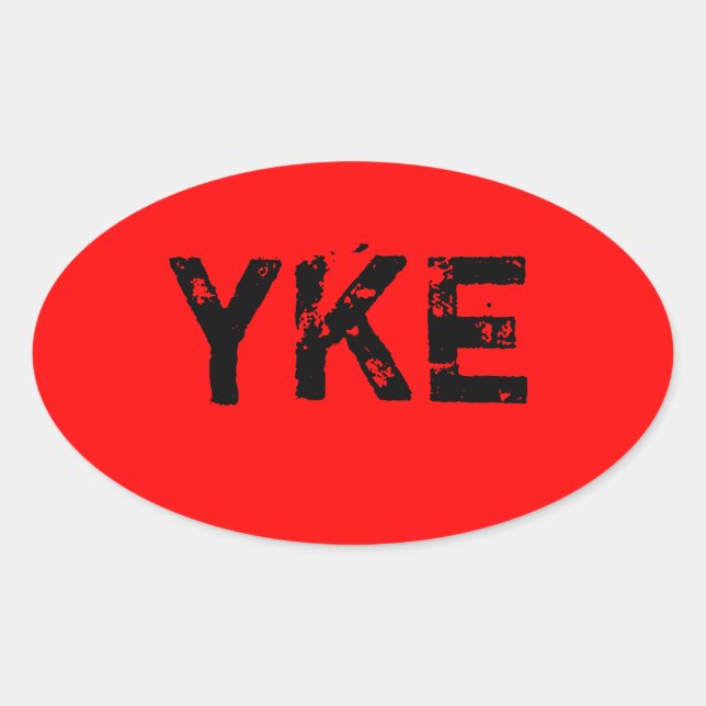 Adesivo Oval YKE - Sticker (Frente)