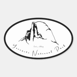 Adesivo Oval Yosemite National Park Oval Sticker