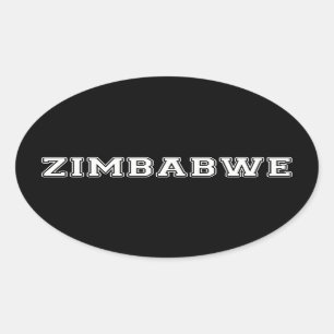 Adesivo Oval Zimbabué