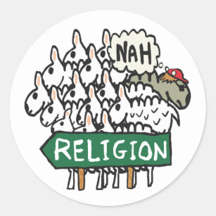 Adesivo Ovelha Ateísta Anti-Religião