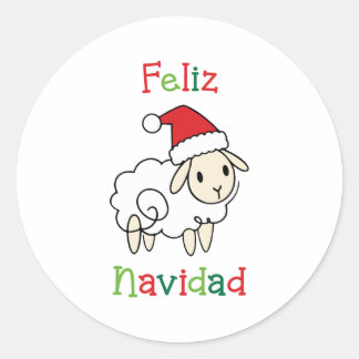 Adesivo Ovelha de Natal Fofo – Feliz Navidad