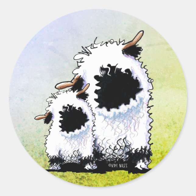 Adesivo Ovelha Valais Blacknose (Frente)
