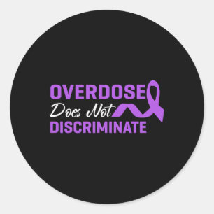 Adesivo Overdose Não Discrimina Conscientização Roxa Ri