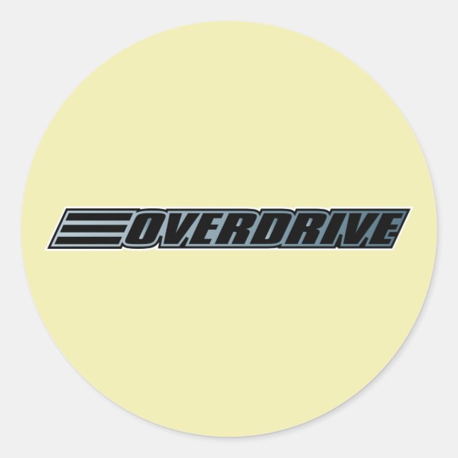 Adesivo Overdrive - Race Car Automobile Slogan (Frente)