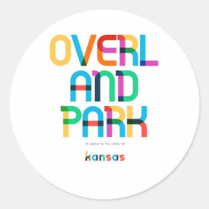 Adesivo Overland Park Kansas Meio do Século, Arte Pop,