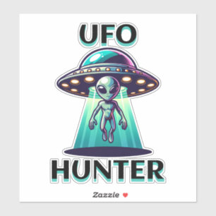 Adesivo OVNI Hunter   Ai Art com OVNI e Alienígena